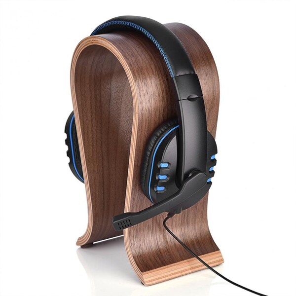 Support de casque en bois, support d’écouteur en bois pour bureau, domicile, gamer