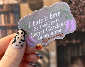 Hate it here | Kindle sticker | Bookish | Waterbottle sticker | TS | Kindle accessories