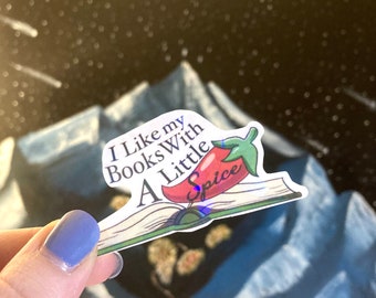 I Like my Books With Spice Sticker | Kindle sticker | Bookish