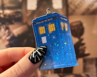 Blue Box Sticker | Kindle sticker | Waterbottle sticker