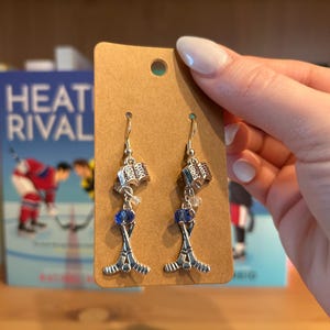 Hockey Romance Book Earrings | Hockey Romance book