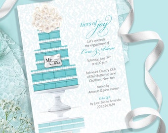 Custom Printed Hand-Illustrated Invitation for Wedding, Save the Date, Engagement Party, Couple’s Shower, Rehearsal Dinner, Wedding Brunch.