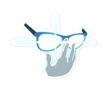 Anime Glasses Glare - Bubble-free Vinyl Stickers