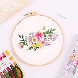 DIT KIT - Love Cross Stitch Kit for Beginners, Gifts for Her, Embroidery Kit