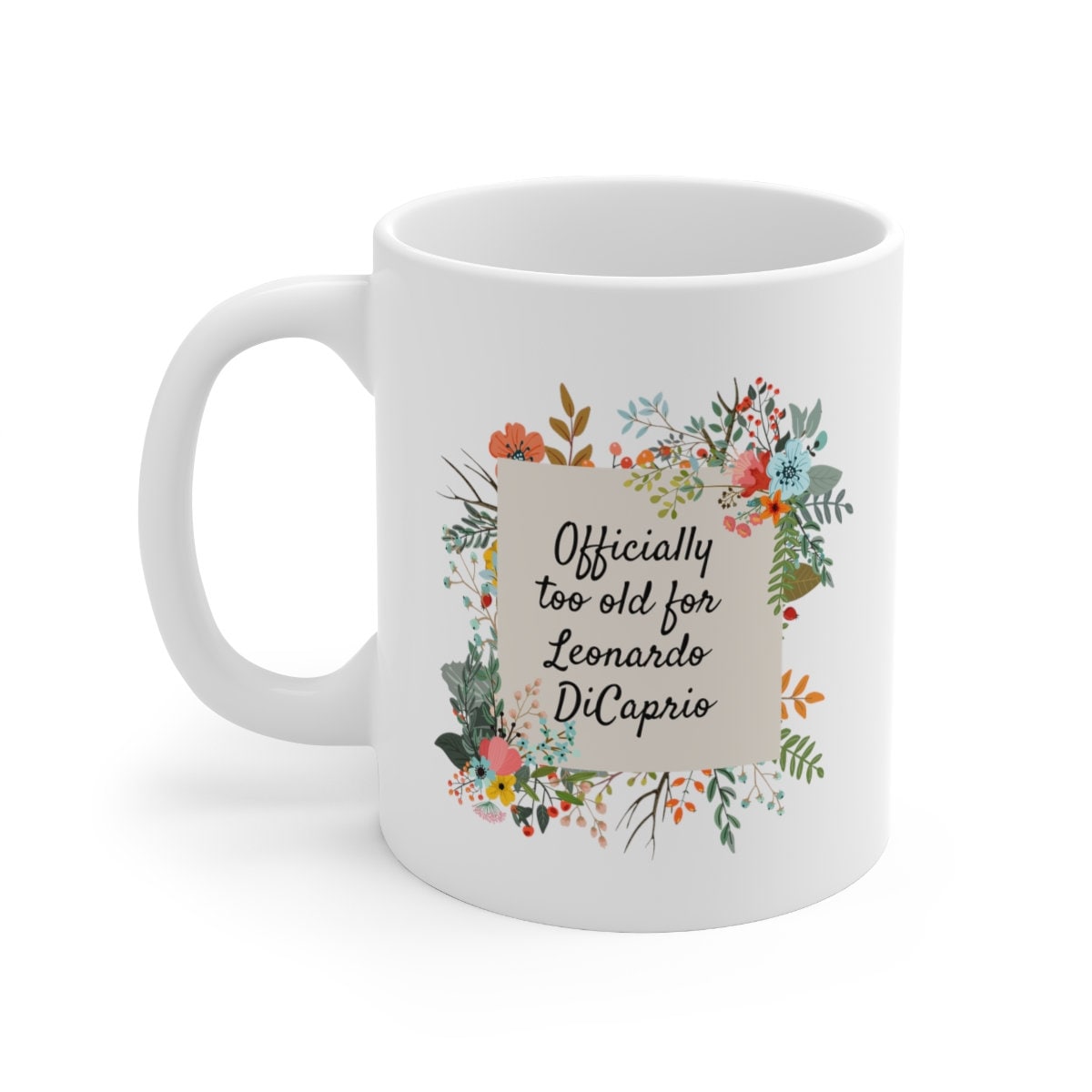 Leonardo DiCaprio Kiss Kaffeetasse + Untersetzer – 325 Ml Keramik, Spülmaschinenfest, Mit Foto-Design