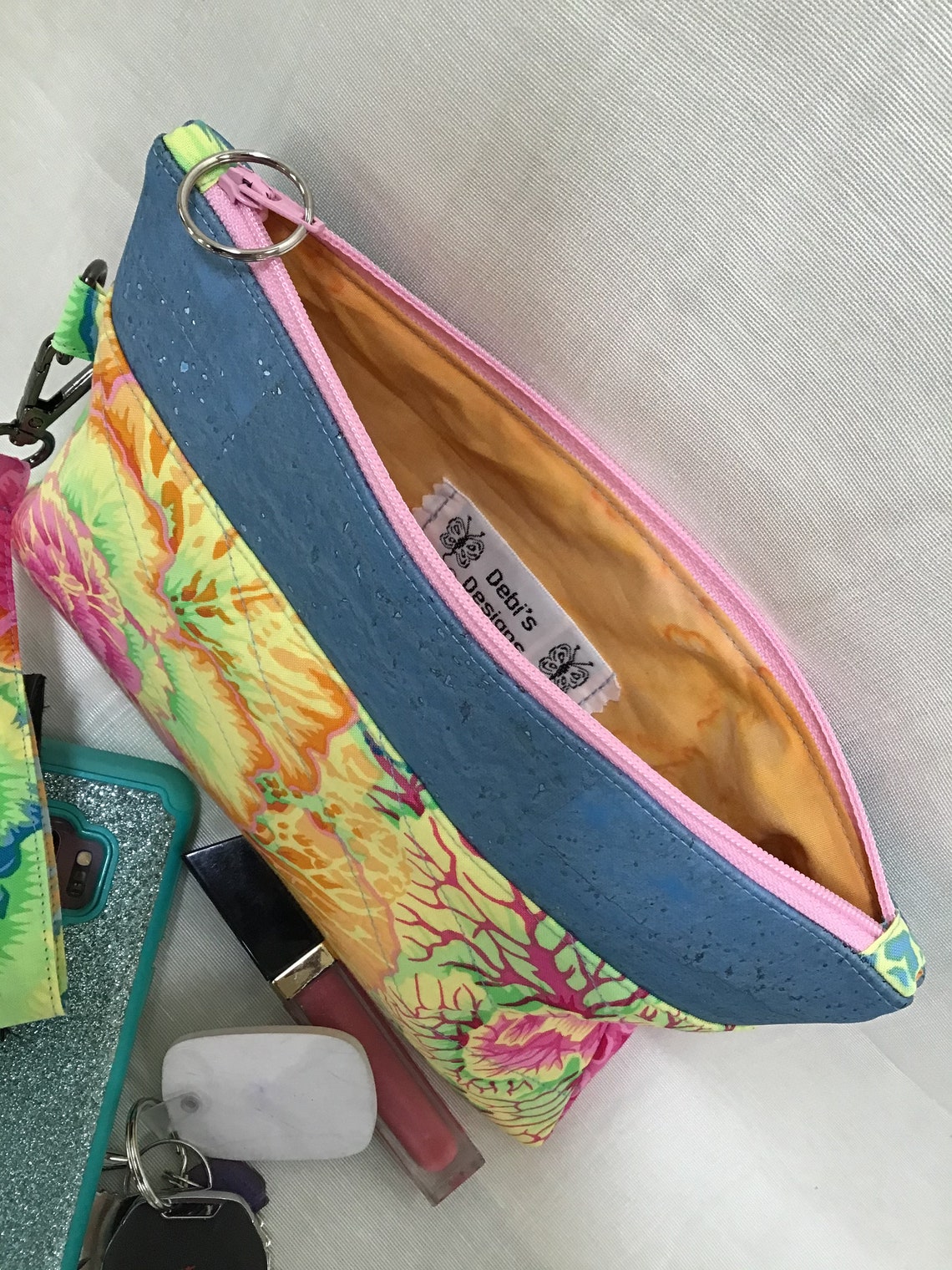 Cork/Quilted Wristlet Purse Etsy