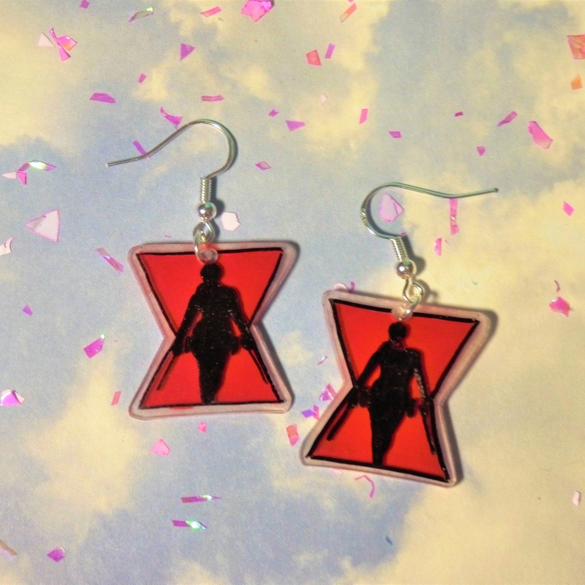 black widow earring stack