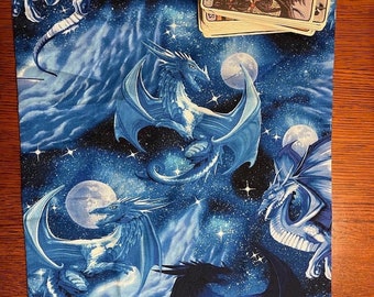 Blue Moon Dragon Card Wrap/ Spread cloth
