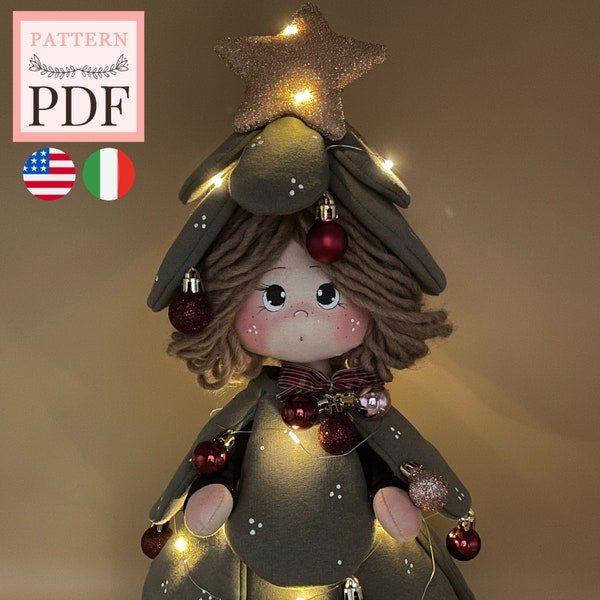 Cartamodello "Abetina", albero di natale, decorazione, natale, semplice da realizzare, digitale, pdf, download istantaneo