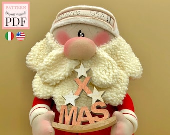 Cartamodello "Santa Balboa" - Babbo Natale, facile, pdf, download instantaneo