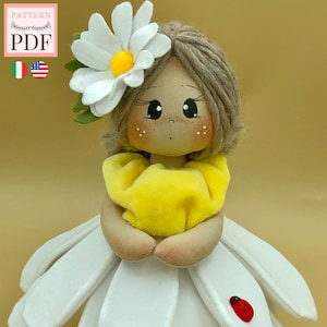 Cartamodello Margaret - bambola fiore - margherita - facile da realizzare - download istantaneo - pdf