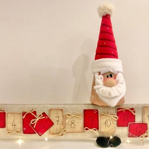 Cartamodello "Tutti i giorni è Natale" - Babbo Natale, calendario dell'avvento, facile, pdf, download instantaneo
