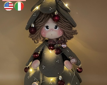 Christmas Tree Sewing Pattern PDF - Abetina Fabric Tree Decor, 40 cm / 16 in - Easy - Instant Download