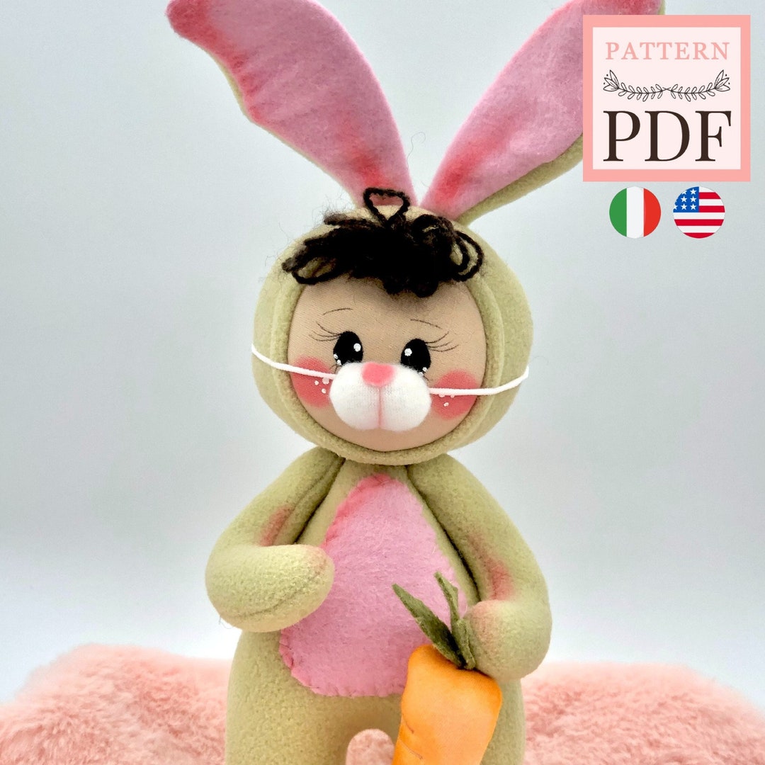Pattern Bunny Doll - Easter Doll Rabbit - Pdf - Easy to Make - Instant ...