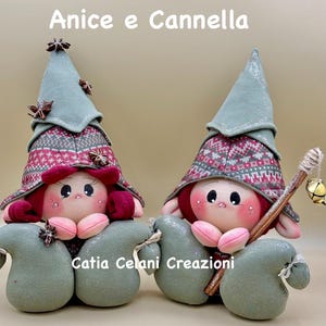 Anice e Cannella: cartamodello facile - elfi di Natale - pdf -cucito creativo