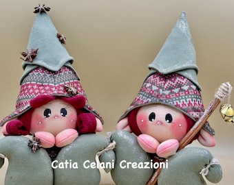 Christmas Elf Sewing Pattern PDF - Anise and Cinnamon Elf Pair, 30 cm / 12 in - Easy - Instant Download