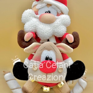 Cartamodello "Babbo a dondolo" - Babbo Natale, facile, pdf, download instantaneo