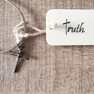 Mini Vintage - Hand Forged 3 Nail - Handmade Cross Necklace