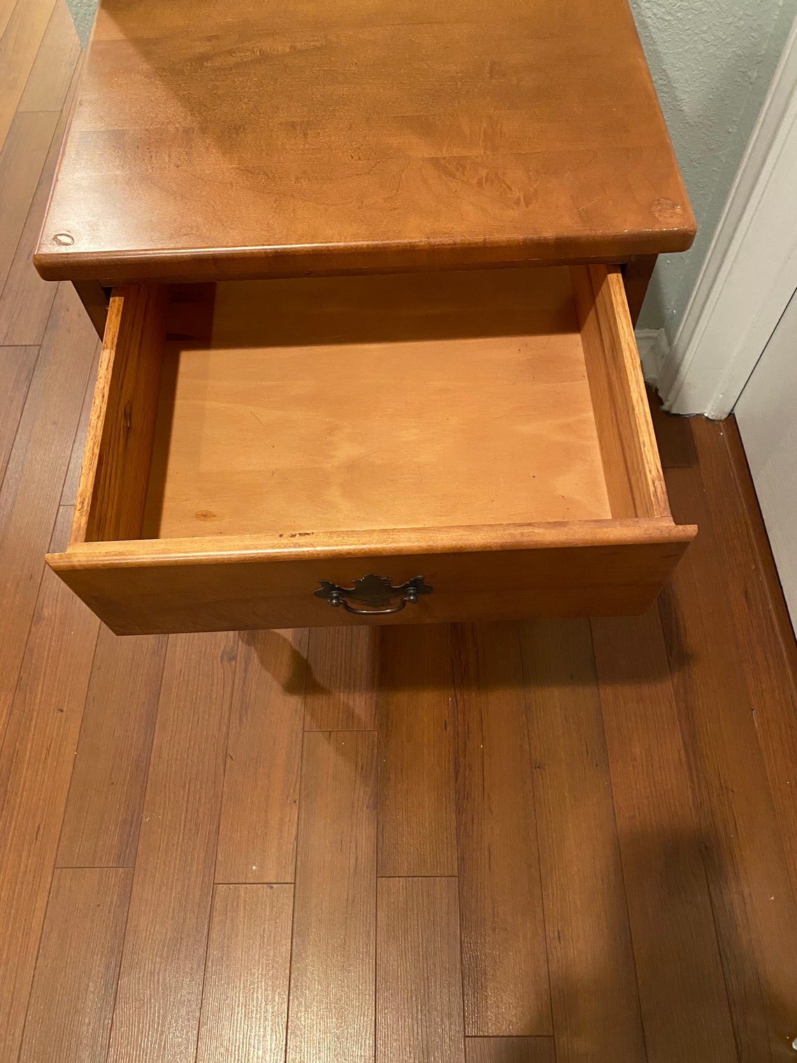 Vintage maple nightstand. Maybe Ethan Allen Etsy