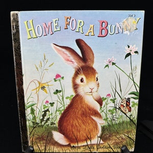 Old Vintage 1961 Home For A Bunny Little Golden Book Por Margaret Wise Brown