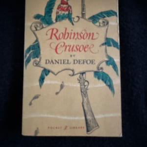 Robinson Crusoe Daniel Defoe 1957 Collectible Vintage Pocket Library Paperback