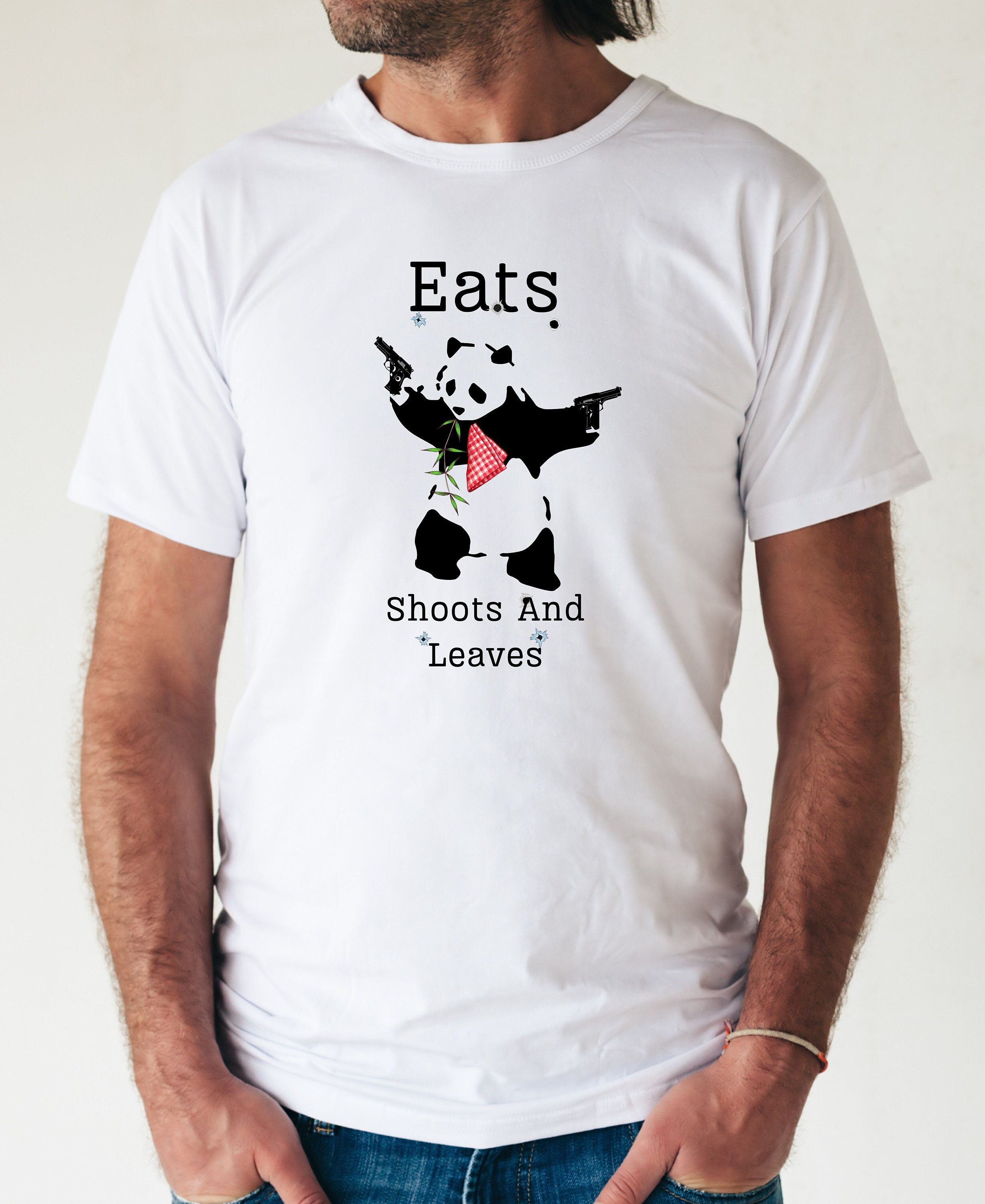 Eats Shoots and Leaves Tshirt, Panda Tshirt, Panda Shirt, Funny Panda