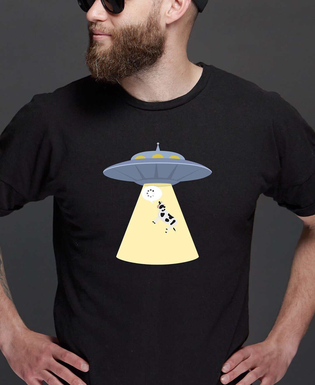 Cow UFO Abduction Tshirt, Loading Cow UFO Tshirt, Funny UFO Tshirt ...