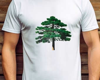 Tree Tshirt, Fur Tree Tshirt, Pine Tree Tshirt, Coniferous Tree Tshirt, Nature Tshirt, Woods Tshirt, Wilderness Tshirt, Treehugger Tshirt