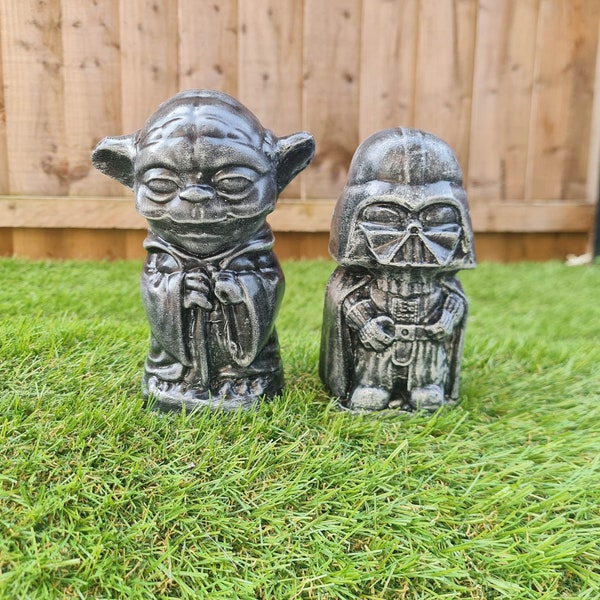 Star Wars Darth Vader & Yoda Garden Ornaments-Black-Free UK P+P!!!-High Quality