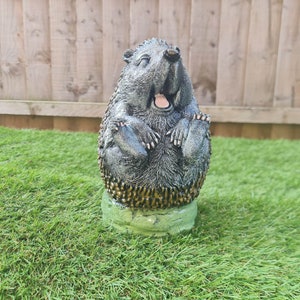 Hedgehog Sleepy Reconstituted Stone Garden Ornament-Free UK P&P-High Quality