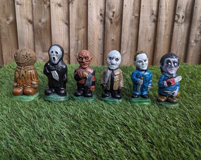 Halloween Horror Indoor/Outdoor Ornaments. Freddy, Jason, Michael, Ghostface, Sam and Deadite Ash-High Quality- Realistic: Free UK P&P!
