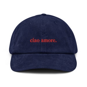 Ciao Amore I hat made of corduroy