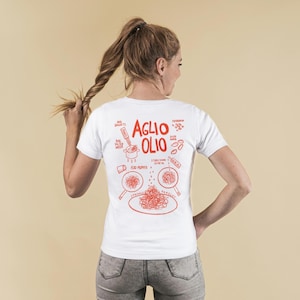 Aglio olio shirt – unisex t-shirt | pasta recipe shirt | Italian gift idea | streetwear summer