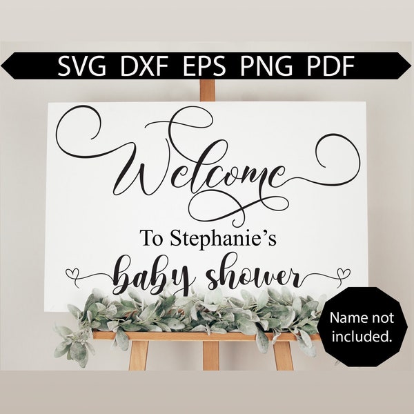 Baby Shower Welcome Sign SVG, Welcome to Baby Shower Printable, Baby Shower Decorations, Baby Shower Acrylic Sign, Commercial License