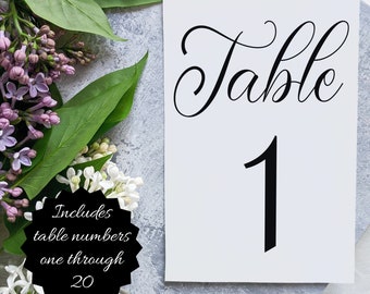 Wedding Reception Table Numbers, Table Number SVG, Table Number Template, Table Number Signs, Table Number Sticker, Bar Mitzvah, Quinceanera