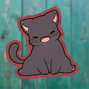 Adesivo gatto nero
