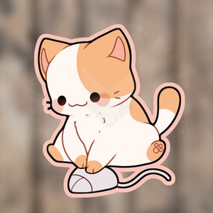 Adesivo gatto e topo