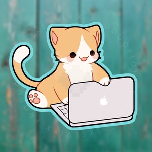 Adesivo gatto Internet