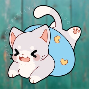 Adesivo gatto piscina