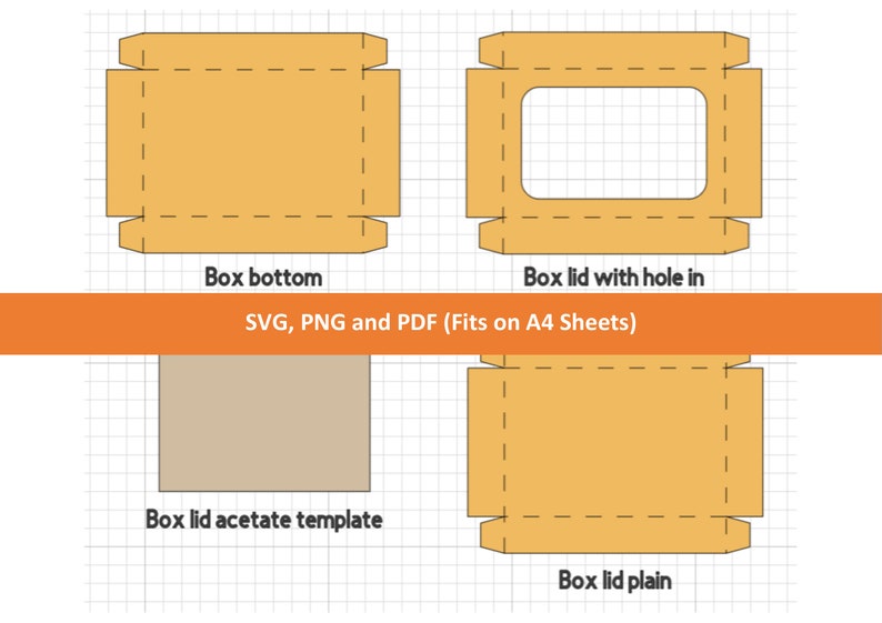 Rectangular Display Boxes Template 12 Different Sizes in One Etsy