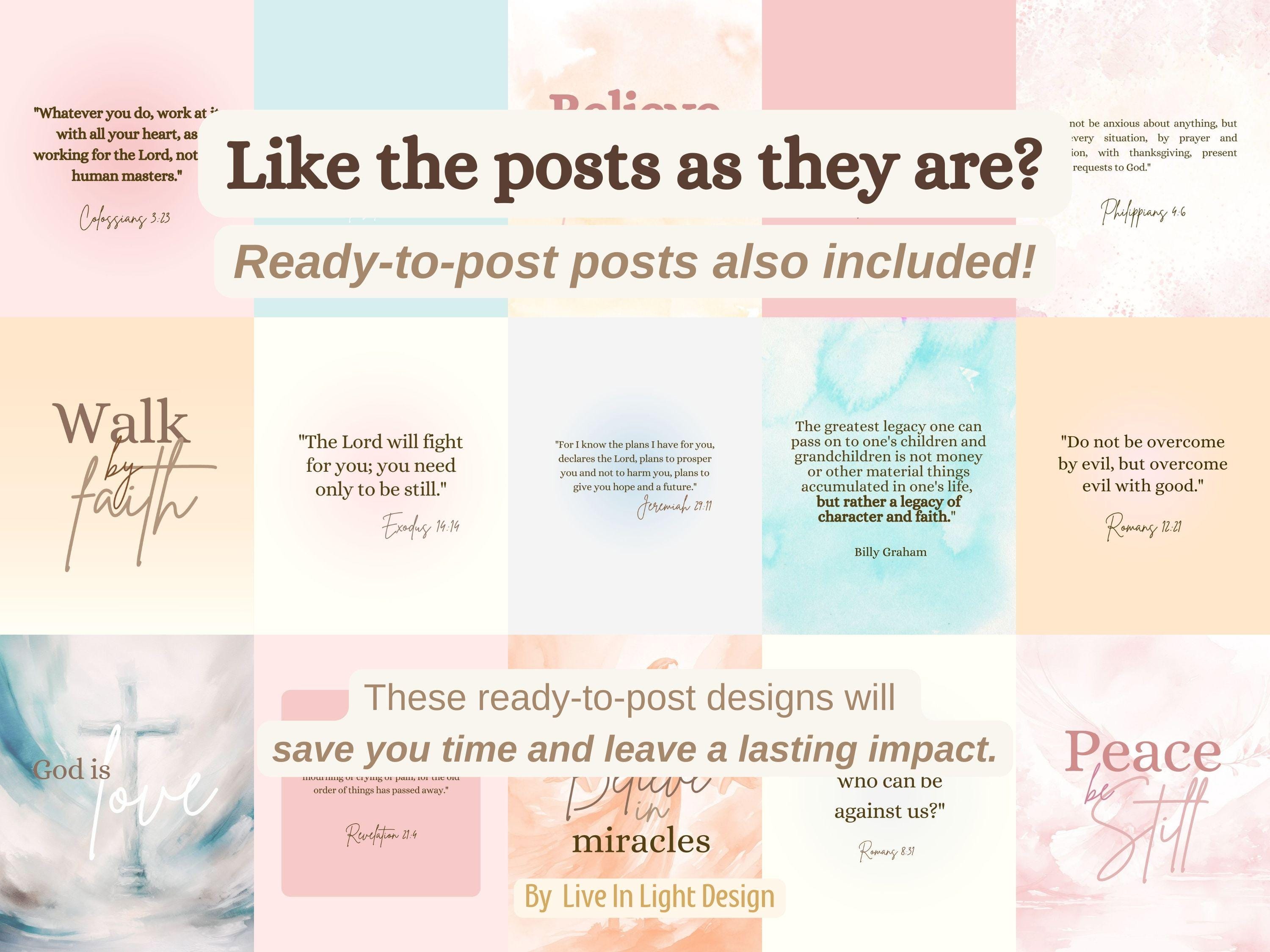 Bible Verses and Quotes Instagram Post Templates Canva - Etsy