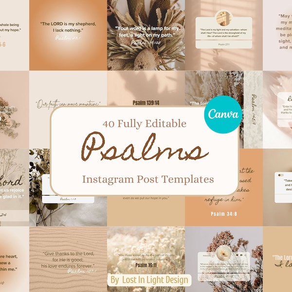 Psalms Instagram Post Templates Canva