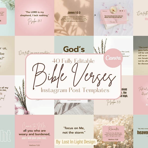 Bible Verses Instagram Post Templates Canva