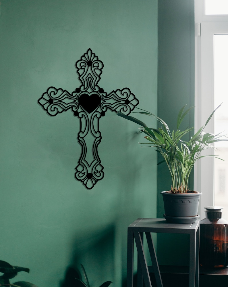 Christian Cross Wall Art Metal Wall Decor 3D Faith Gift Etsy