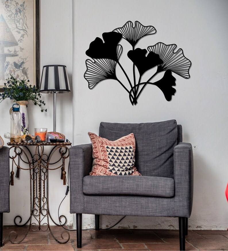 Leaf Wall Hangings Gold Metal Wall Art Home Oversized Wall Etsy