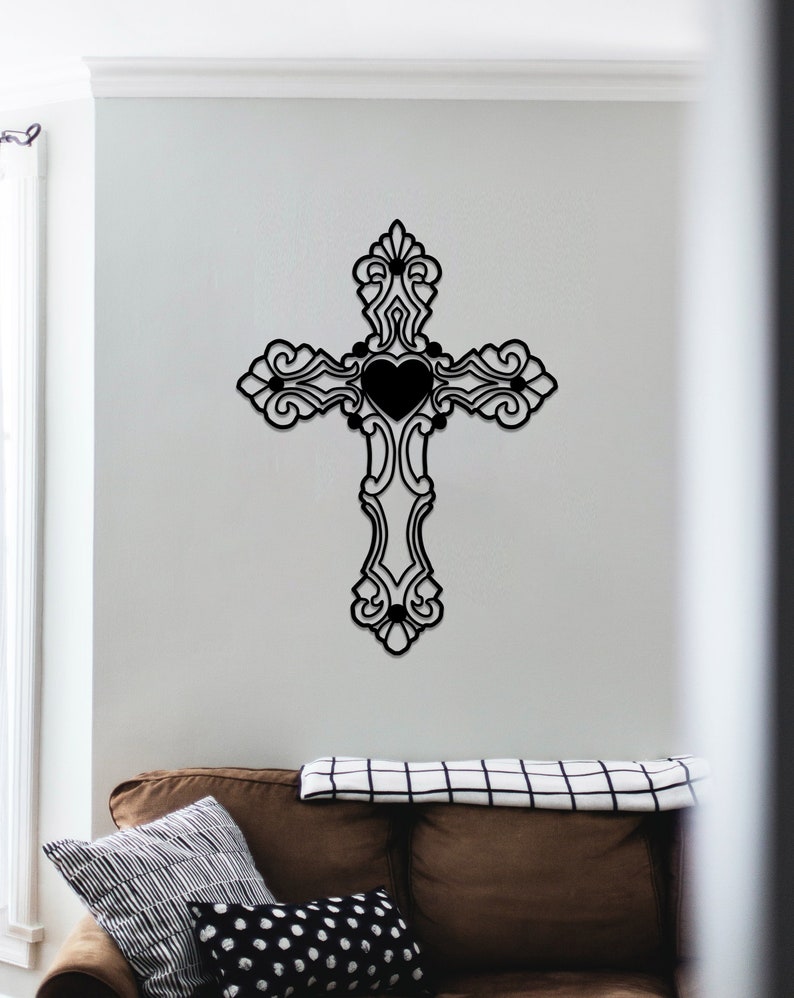 Christian Cross Wall Art Metal Wall Decor 3D Faith Gift Etsy