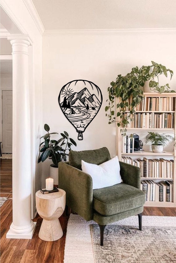 Mountain Forest Metal Wall Decor Art Home Entryway Etsy