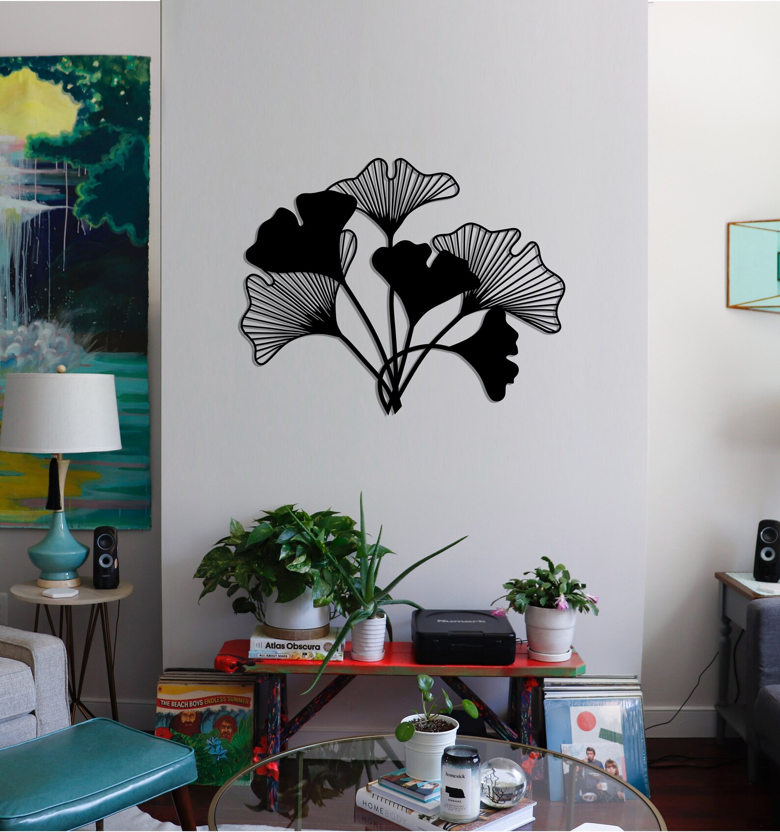 Leaf Wall Hangings Gold Metal Wall Art Home Oversized Wall Etsy