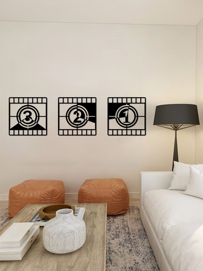 Home Theater Wall Decor Movie Room Decor Black Metal Wall - Etsy