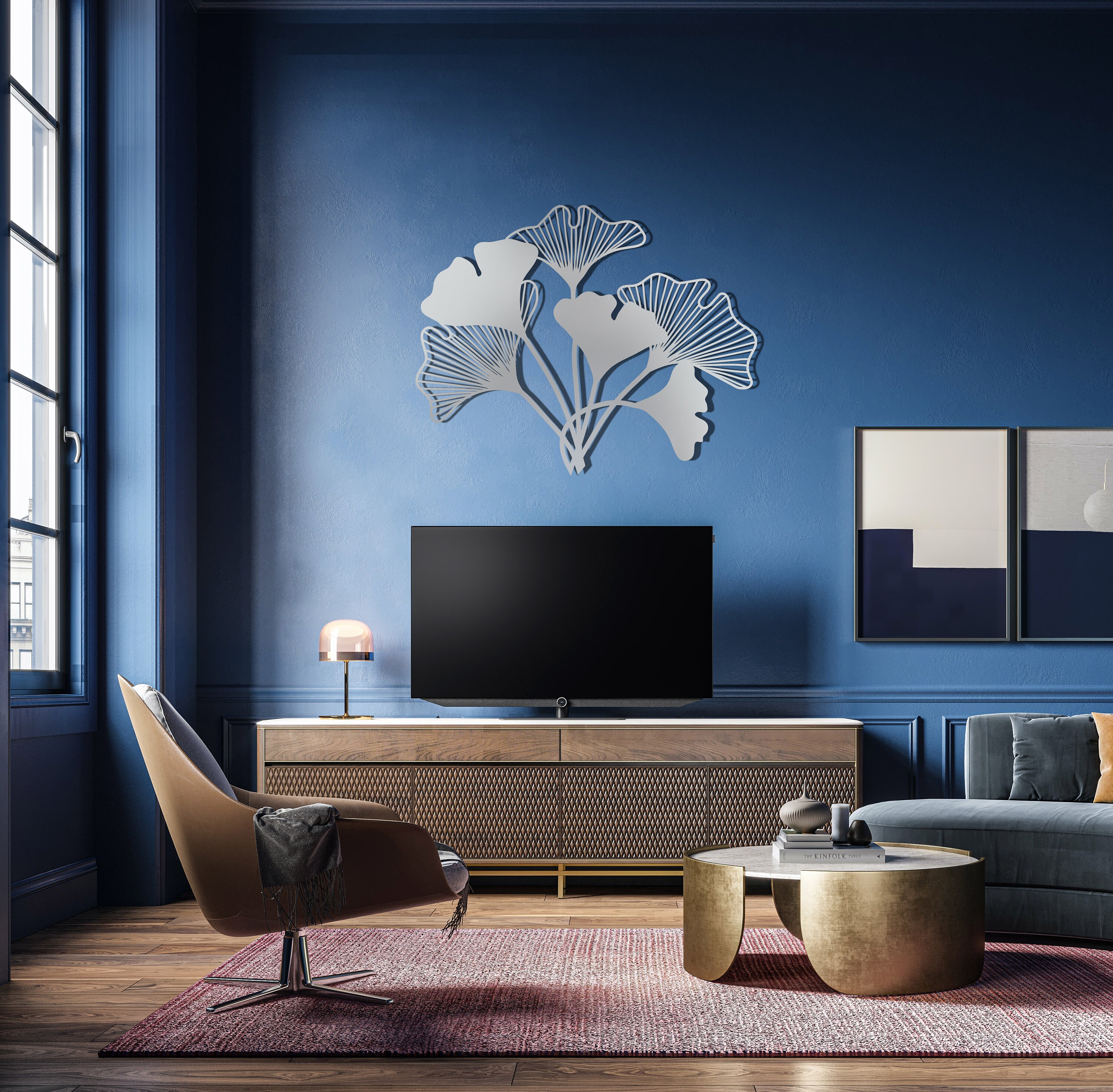 Leaf Wall Hangings Gold Metal Wall Art Home Oversized Wall Etsy